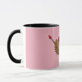 Mug Caricature de Chouette Peintre Cute (Gauche)