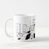 Mug Caricature de coiffeur ou coiffeur (Gauche)