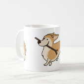 Mug caricature de corgi w bâton (Devant gauche)