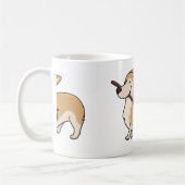 Mug caricature de corgi w bâton (Gauche)