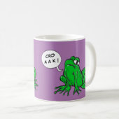 Mug Caricature de la grenouille verte Voix Ballons do- (Devant droit)