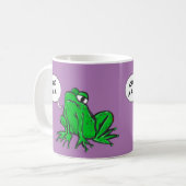 Mug Caricature de la grenouille verte Voix Ballons do- (Devant gauche)