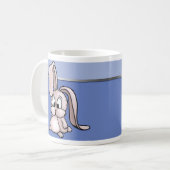 Mug Caricature de lapin rose mignon (Devant gauche)