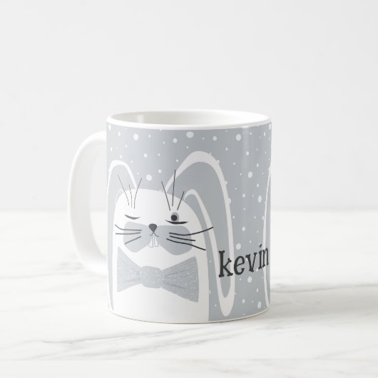 Mug Caricature de lapin, symbole 2023. (Devant gauche)