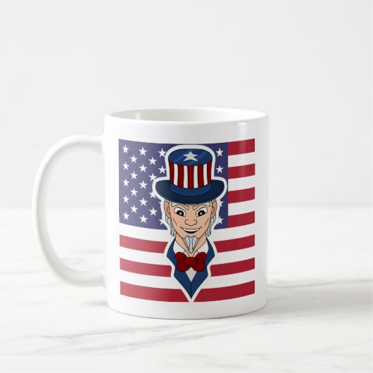 Mug Caricature de l'oncle Sam (Gauche)