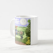 Mug Caricature de l'Ours mignon nourrissant les écureu (Devant gauche)