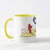 Mug Caricature de lutte robotique mignonne (Gauche)