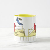 Mug Caricature de lutte robotique mignonne (Centre)