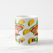 Mug Caricature de Mustache Cat Senor Gato avec Tacos (Centre)