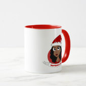 Mug Caricature de Noël pour la jeune femme (Devant droit)