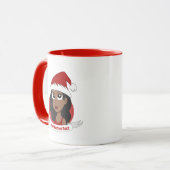 Mug Caricature de Noël pour la jeune femme (Devant gauche)