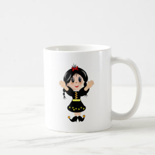 Mug Caricature de petite fille très heureuse