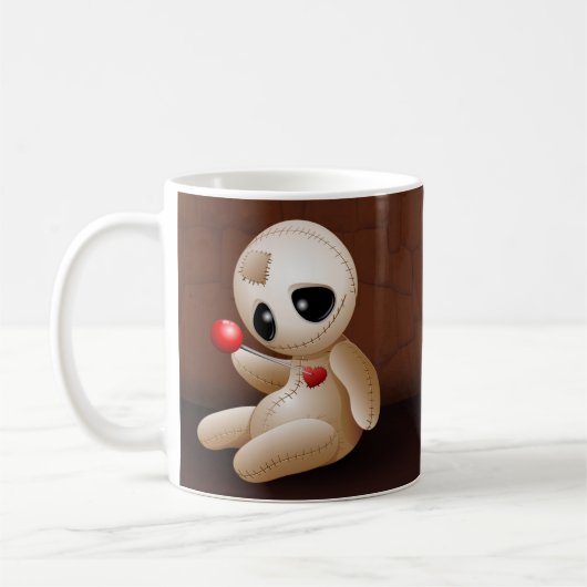 Mug Caricature de poupée vaudou en amour (Gauche)