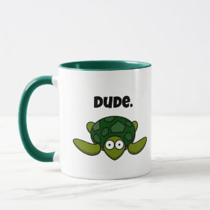 Mug Caricature de tortue de mer super, Mec de l'océan