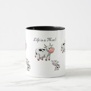 Mug Caricature de Vache mignonne et de veau