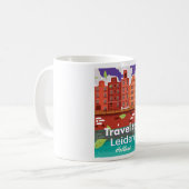 Mug Caricature de voyage à Leiden Holland (Devant gauche)