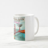 Mug Caricature de voyage de Golden Gate Bridge en Cali (Devant droit)
