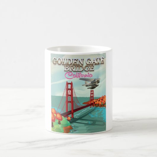 Mug Caricature de voyage de Golden Gate Bridge en Cali (Centre)
