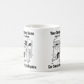 Mug Caricature d'entretien et de réparation de voiture (Centre)