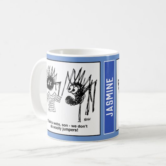 Mug Caricature des araignées et de leurs sites Web. Dr (Devant gauche)