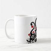 Mug Caricature des chats et des coeurs (Gauche)