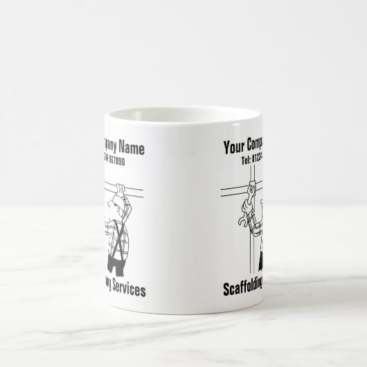 Mug Caricature des services d'échafaudage (Centre)