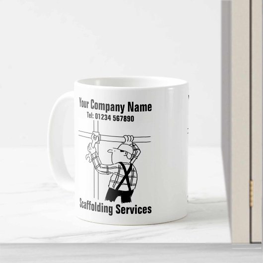 Mug Caricature des services d'échafaudage