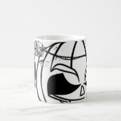 Mug Caricature d'halloween noir et blanc (Centre)