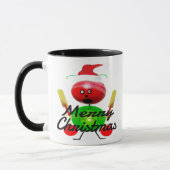 Mug Caricature du joueur de cricket de Noël (Gauche)