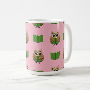 Mug Caricature du livre de lecture de la Chouette