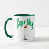 Mug Caricature du phare du Cap May (Gauche)