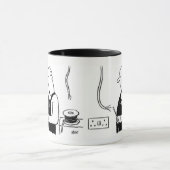Mug Caricature électrique sur travailleur électrique (Centre)