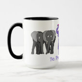 Mug Caricature Eléphant Violet "Soyez Parfaitement Vou (Gauche)