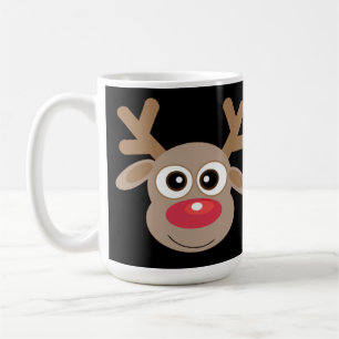 Mug Caricature en latte noire Noir Reinder