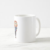 MUG caricature féminine - Vêtements de travail (Devant droit)
