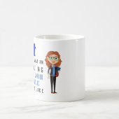 MUG caricature féminine - Vêtements de travail (Centre)