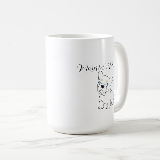 Mug Caricature française de chiot (Devant droit)