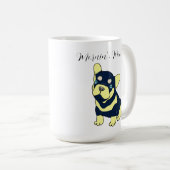 Mug Caricature française de chiot (Devant droit)