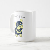 Mug Caricature française de chiot (Devant gauche)