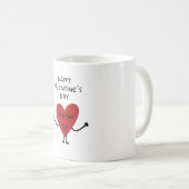Mug Caricature Heureuse Sainte-Valentin (Devant droit)
