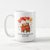 Mug Caricature mignonne Bears Love Hearts Valentine (Gauche)