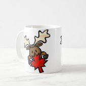 Mug Caricature mignonne de l'orignal canadien (Devant gauche)