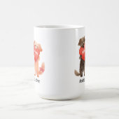 Mug Caricature mignonne des coeurs de coquelicot Valen (Centre)