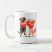 Mug Caricature mignonne des coeurs de coquelicot Valen (Gauche)