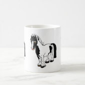 Mug Caricature mignonne fille à cheval poney dessins a (Centre)