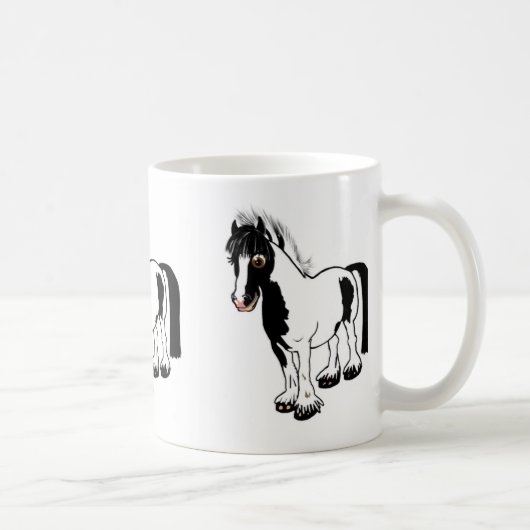 Mug Caricature mignonne fille à cheval poney dessins a (Droite)