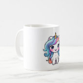Mug Caricature mignonne licorne 4 (Devant gauche)