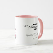 Mug Caricature mignonne Panda Les amoureux Coeurs Sain (Devant droit)