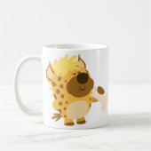 Mug Caricature mignonne pointée Hyena écrasant une bou (Gauche)