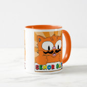 Mug Caricature Mustache Chat Senor Gato Pouce Haut (Devant droit)